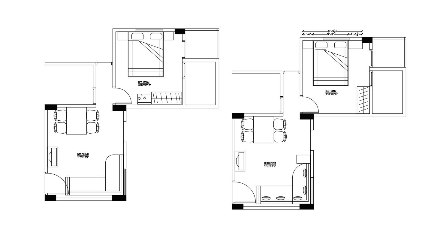 Bedroom Floor Plan Free AutoCAD Drawings
