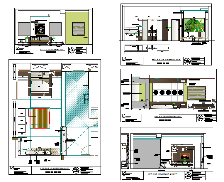 Bedroom design drawing of House design