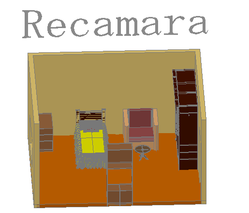 Bedroom plan 3d  detail