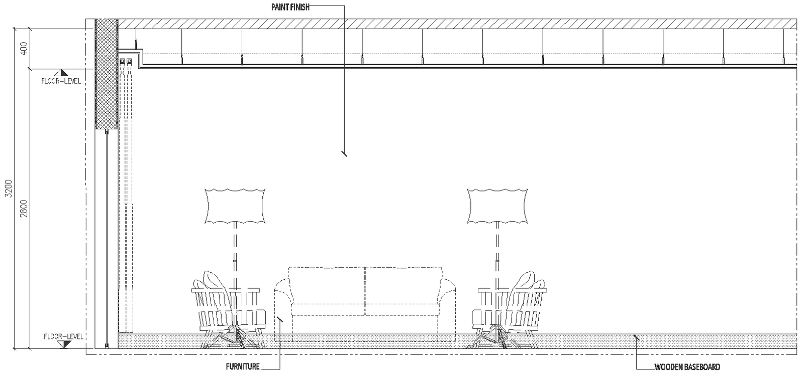 Bedroom Balcony Furniture Detail DWG AutoCAD file
