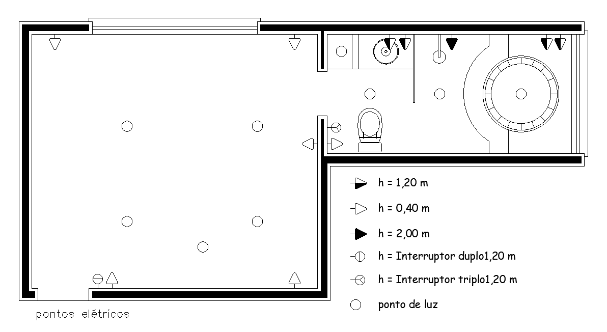 Bedroom Electrical Plan Drawing Free Download DWG File