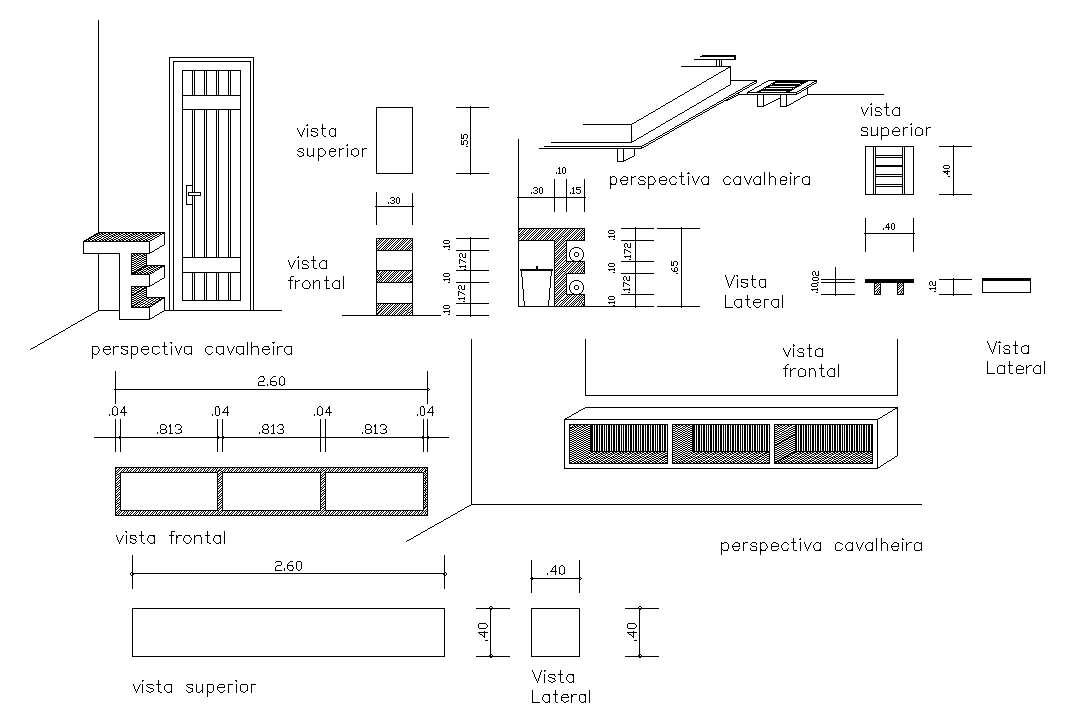 Bedroom Furniture Section CAD Drawing Free Download DWG File