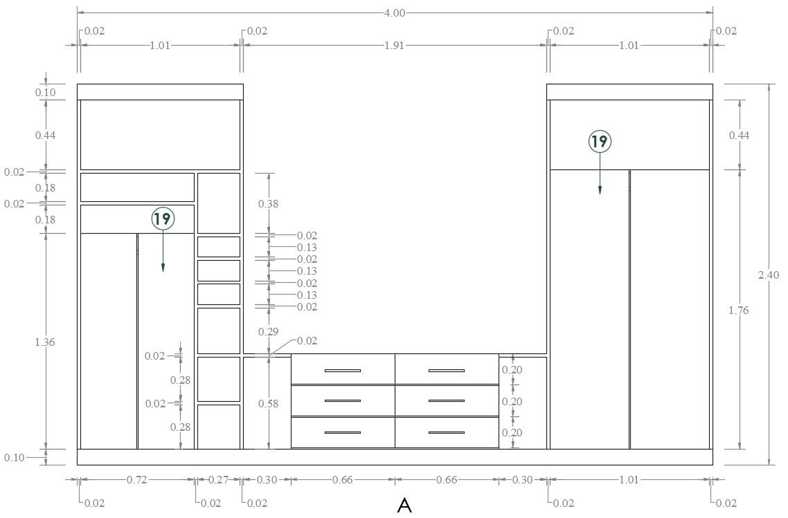 Bedrooms Furniture Closet Elevation Drawing DWG File