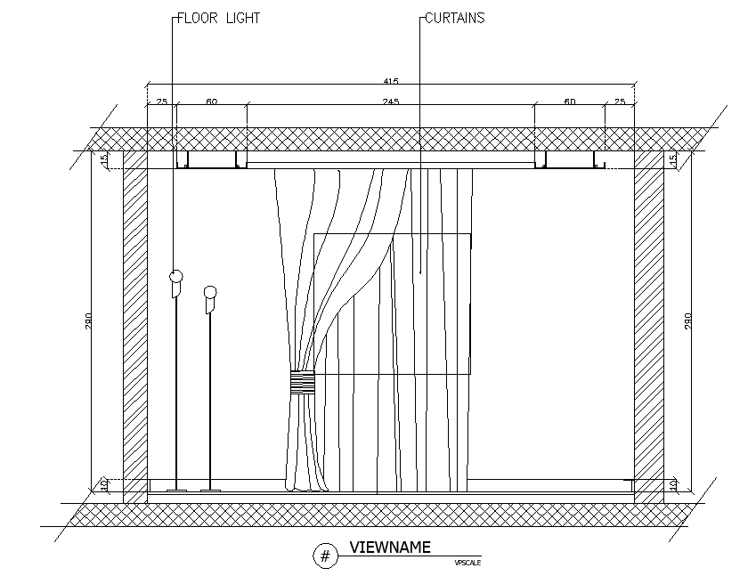 Bedroom section detail drawing specified in this AutoCAD file. Download the AutoCAD file.