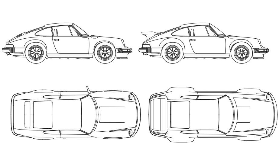 Beetle Car Free CAD Blocks Drawing DWG File