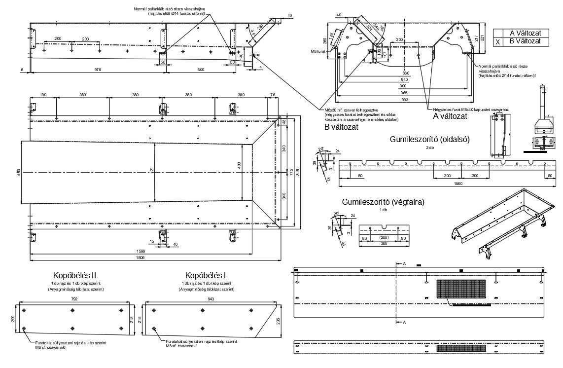 Belt conveyor of 2D Autocad model is given in this file. Download the Autocad DWG file.