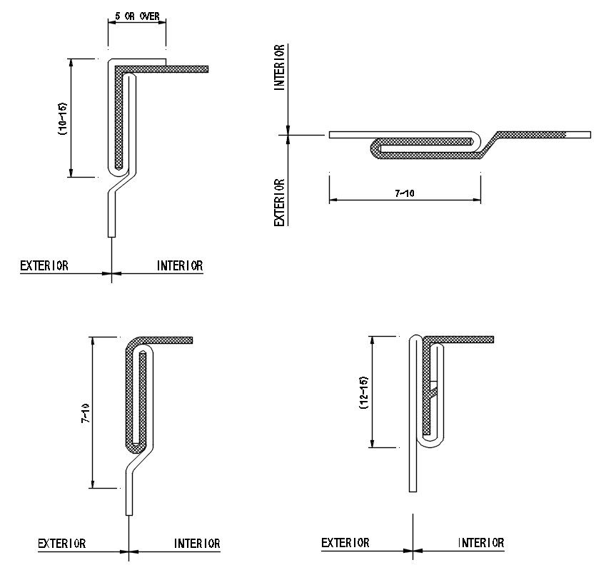 Bending reinforcement design in AutoCAD 2D drawing, CAD file, dwg file