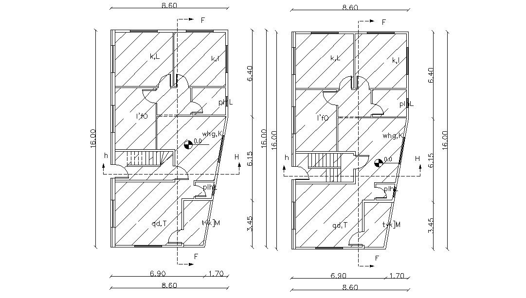 Big Residential House Plan With Dimension Autocad File