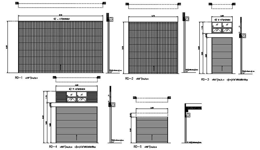 Big shutter and ventilator section details AutoCAD 2D DWG drawing file is provided.Download the AutoCAD free 2D DWG file.