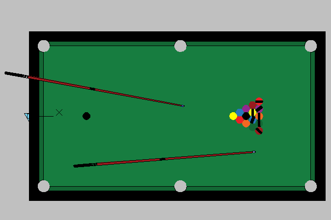 Billiard pool playing table 3d design dwg file