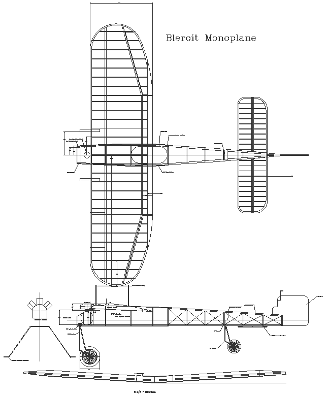 Bleroit Monoplane plan DXF AutoCAD drawing