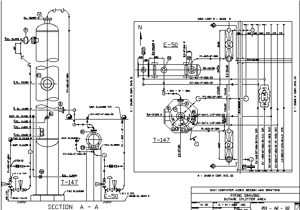 Block butane splitter sectional details