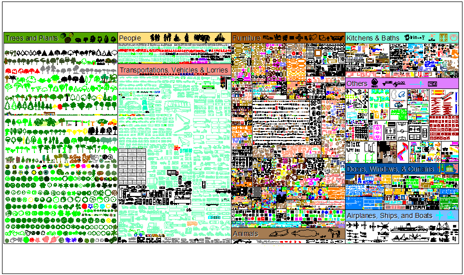 Block design view with different logo and symbol view dwg file
