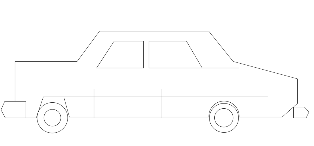 Block elevation of car view dwg file