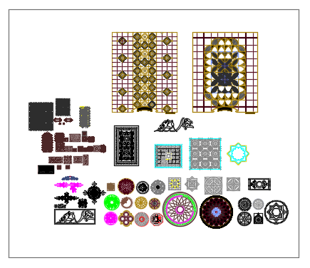 Block for floor designs dwg file