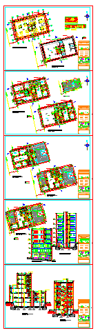 Block of multi family 7 storey sloping lot design drawing