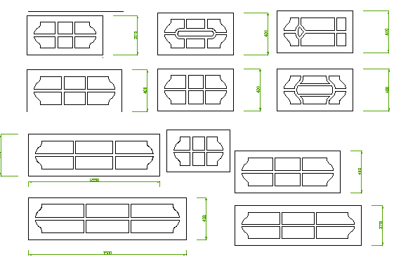 Blocks details of wooden door dwg file