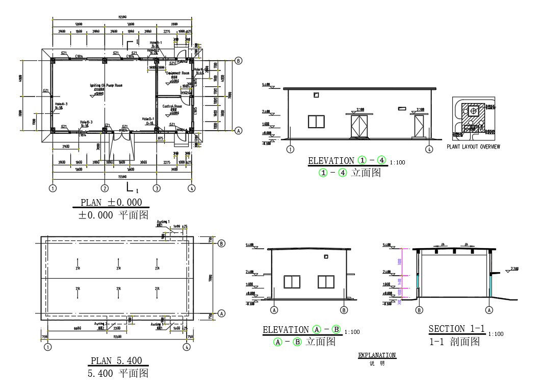 Blueprint AutoCAD Drawing of the Ignition oil pump house is given in this CAD DWG file. Download the AutoCAD 2D DWG file.