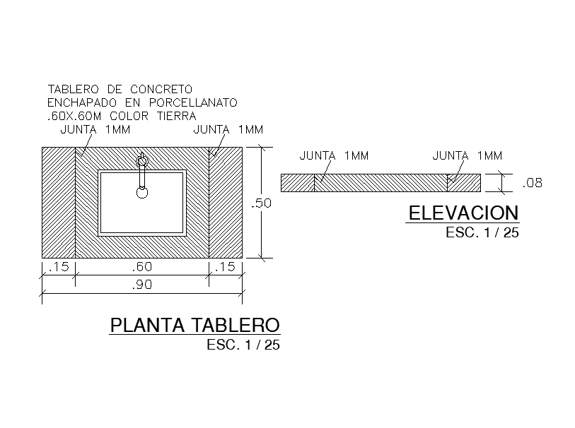 Board floor of toilet is given in this Autocad drawing file. Download now.