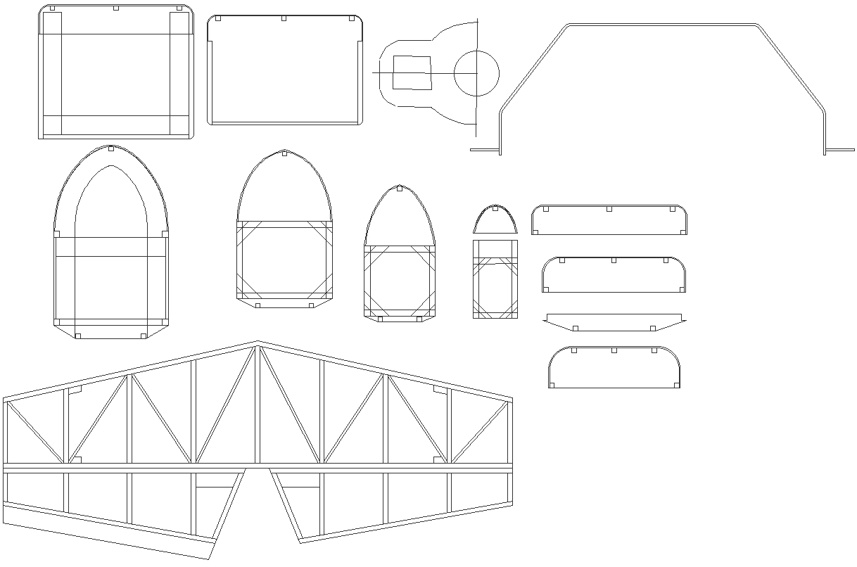 Boat design with different parts details dwg autocad drawing .