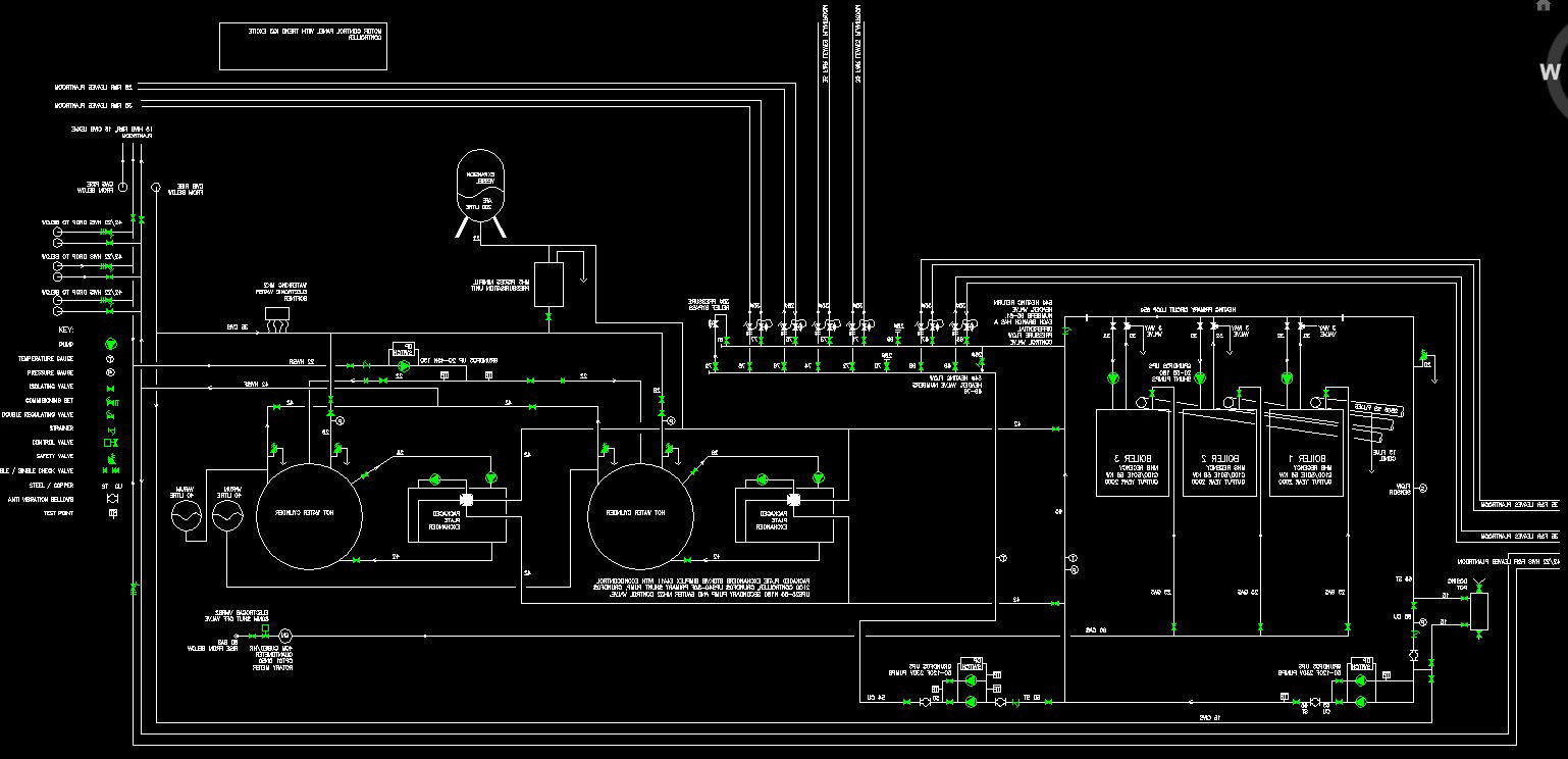 Boiler Room Schematic detail dwg file