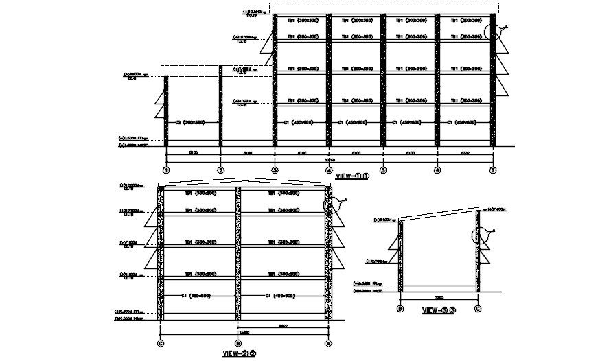 Boiler Plant Shed Section Drawing Download DWG File