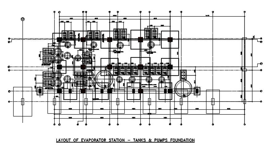Boiler Tank And Pump Foundation AutoCAD Drawing DWG File