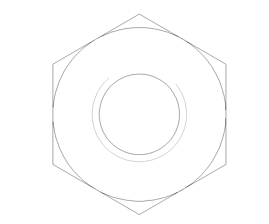 Bolt detail elevation 2d view layout autocad file