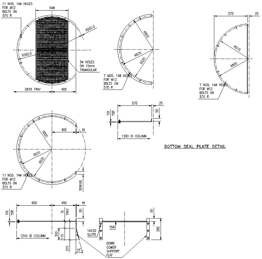 Bottom Seal Plate Detail DWG AutoCAD file