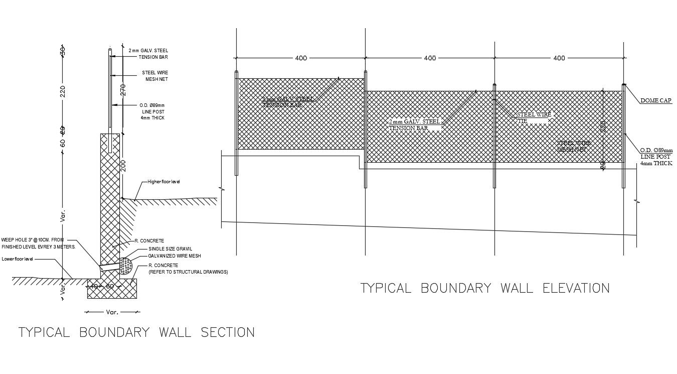 Boundary Wall Design Plan