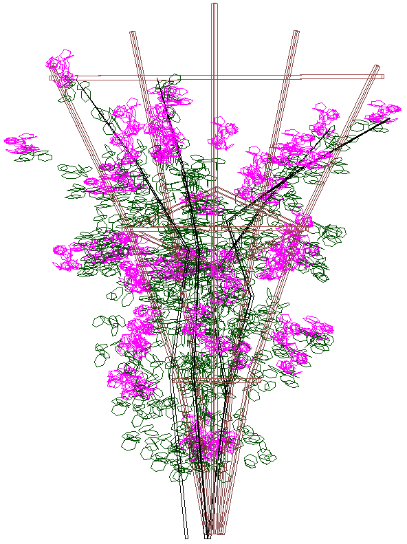 Bouquet design 3d dxf autocad drawing .