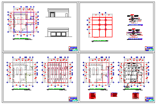 Branch model of office design drawing