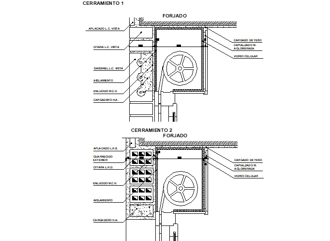 Break of thermal bridges detail dwg file