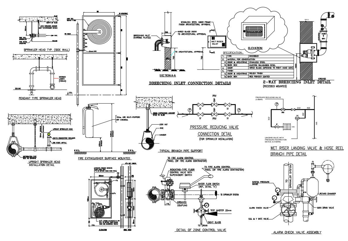 Breeching Inlet Connection Cad Blocks