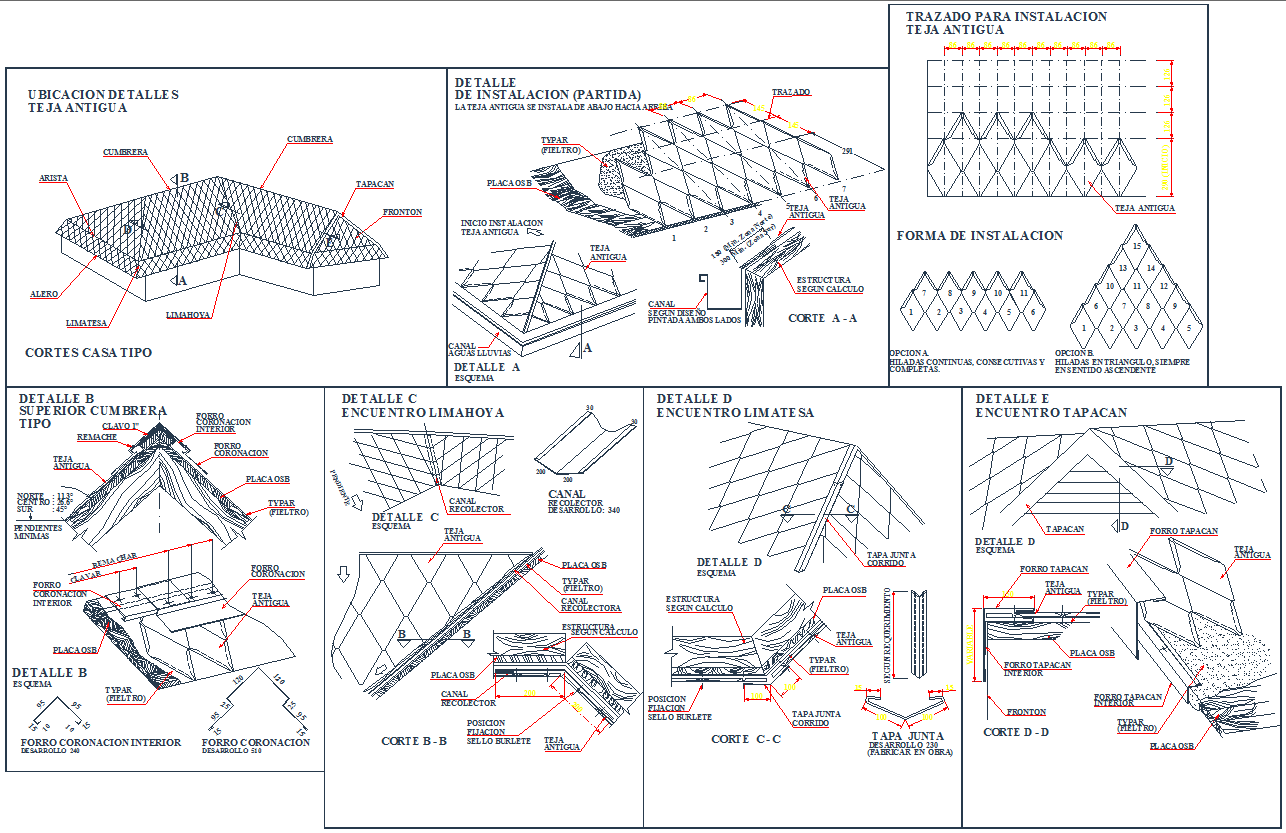 Brick detail gable end autocad dwg files 