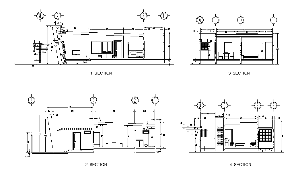 Brick Wall Construction House Building Elevation Design DWG File