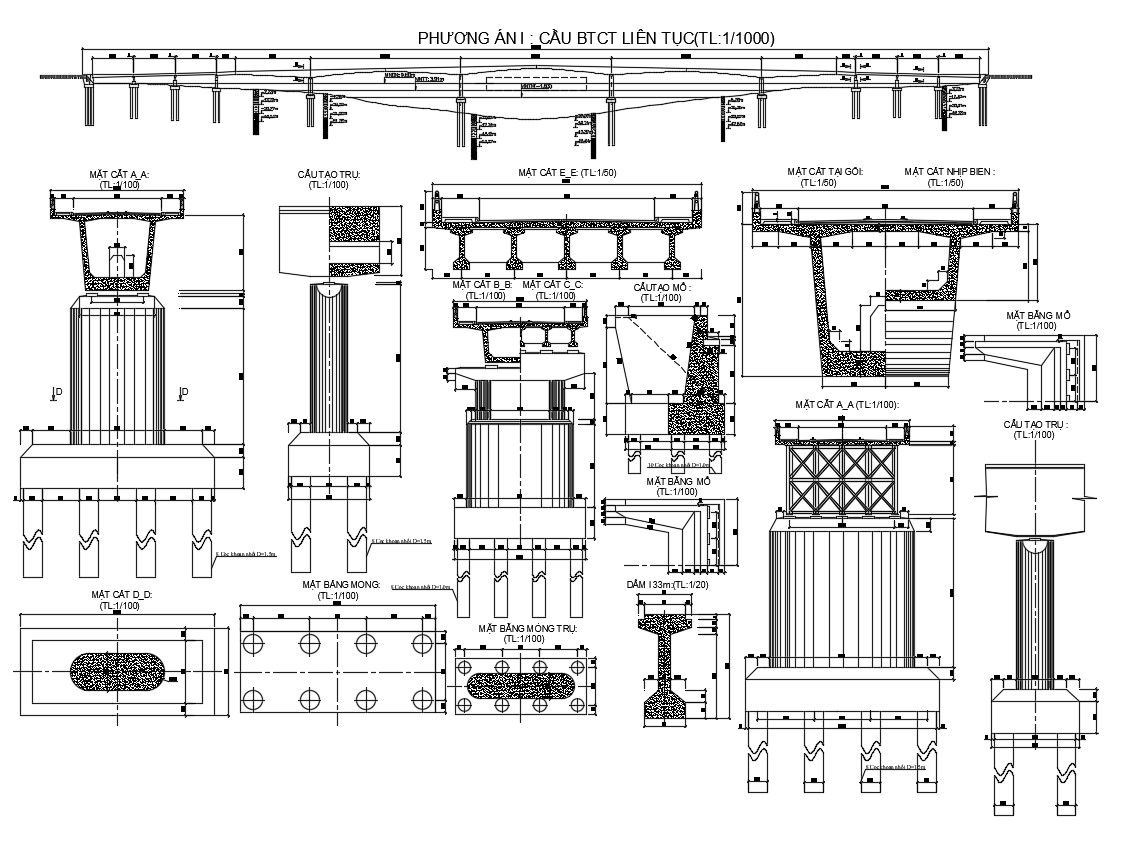 Bridge Abutment Design RCC Structure CAD drawing