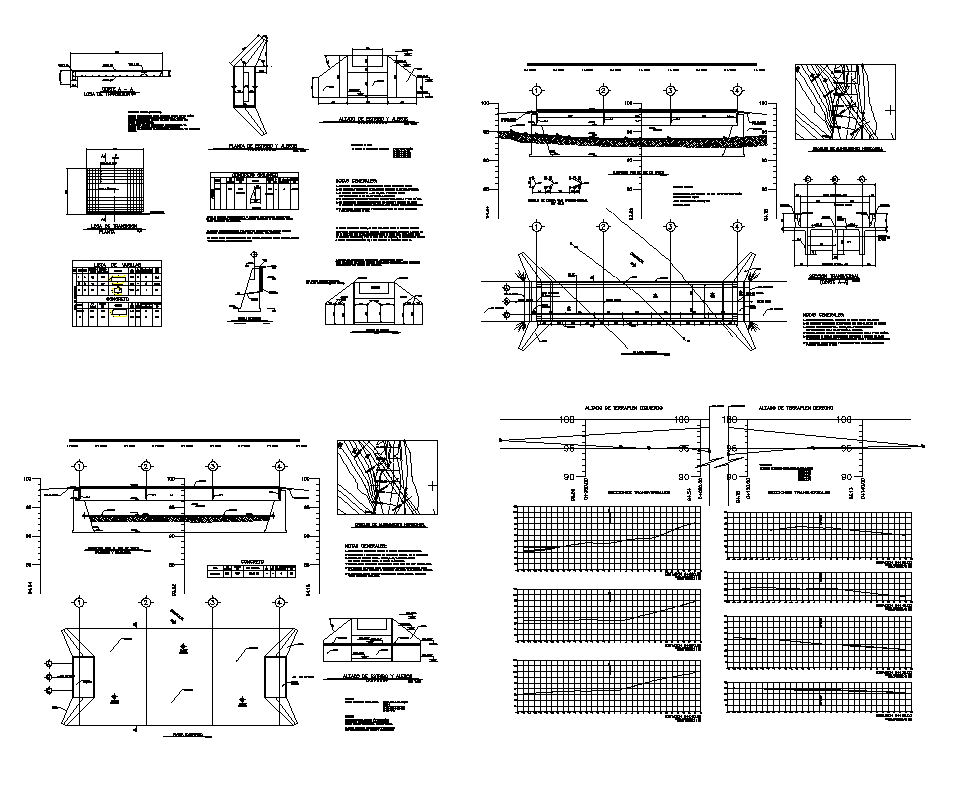 Bridge detail 2d view CAD structure detail elevation layout file