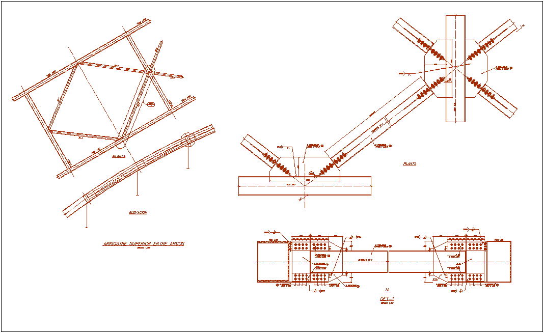 Bridge part steel structure view dwg file