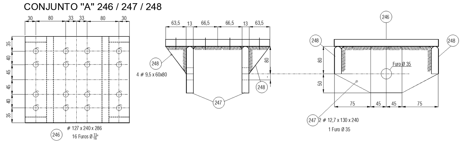 Bridge Structures CAD Black Design AutoCAD DWG File
