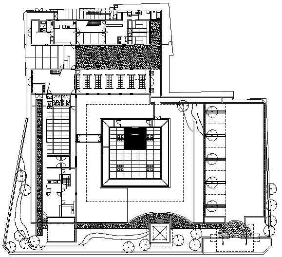 Buddhist Temple Architecture Layout and Structure Details dwg file