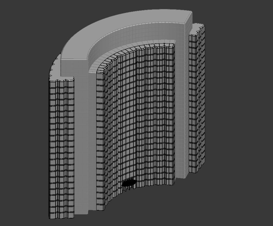 3D Building Model in MAX Format for CAD Structure Layout Files