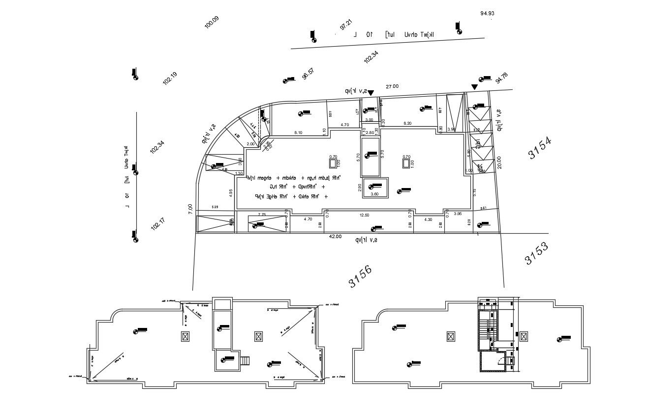 Building And Plot Demarcation Plan AutoCAD File