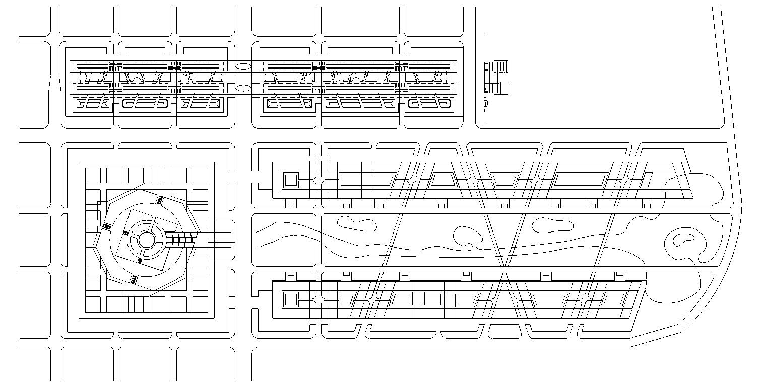 Building Area Layout CAD Drawing Plan 