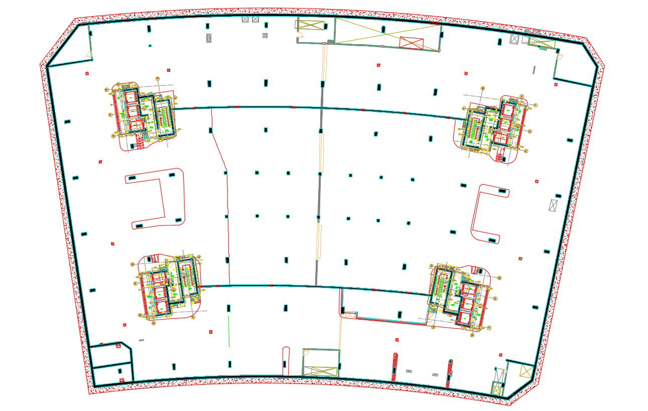 Building Beam Layout Plan DWG File
