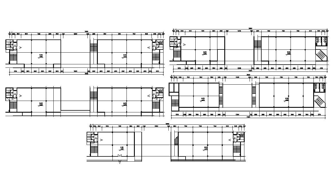 Building Column Arrangement Layout Plan CAD file