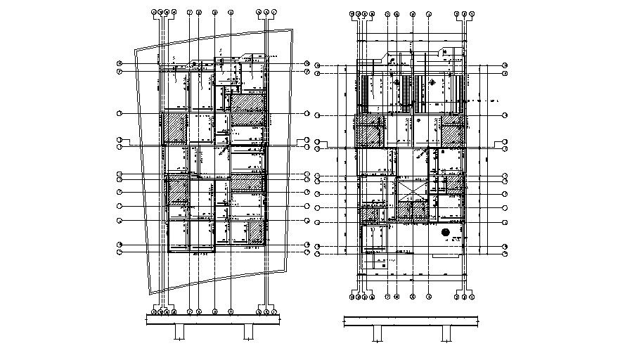 Building Column Plan CAD Drawing