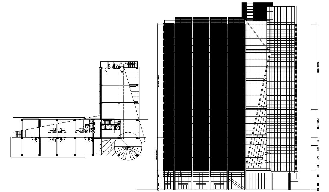 Building Column Plan and Elevation Design