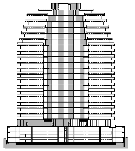 Building Design and Elevation dwg file