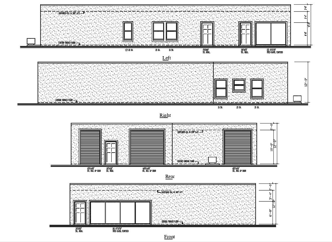 Building Elevation Design DWG File